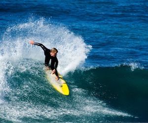 Surfing Bongaree, Queensland